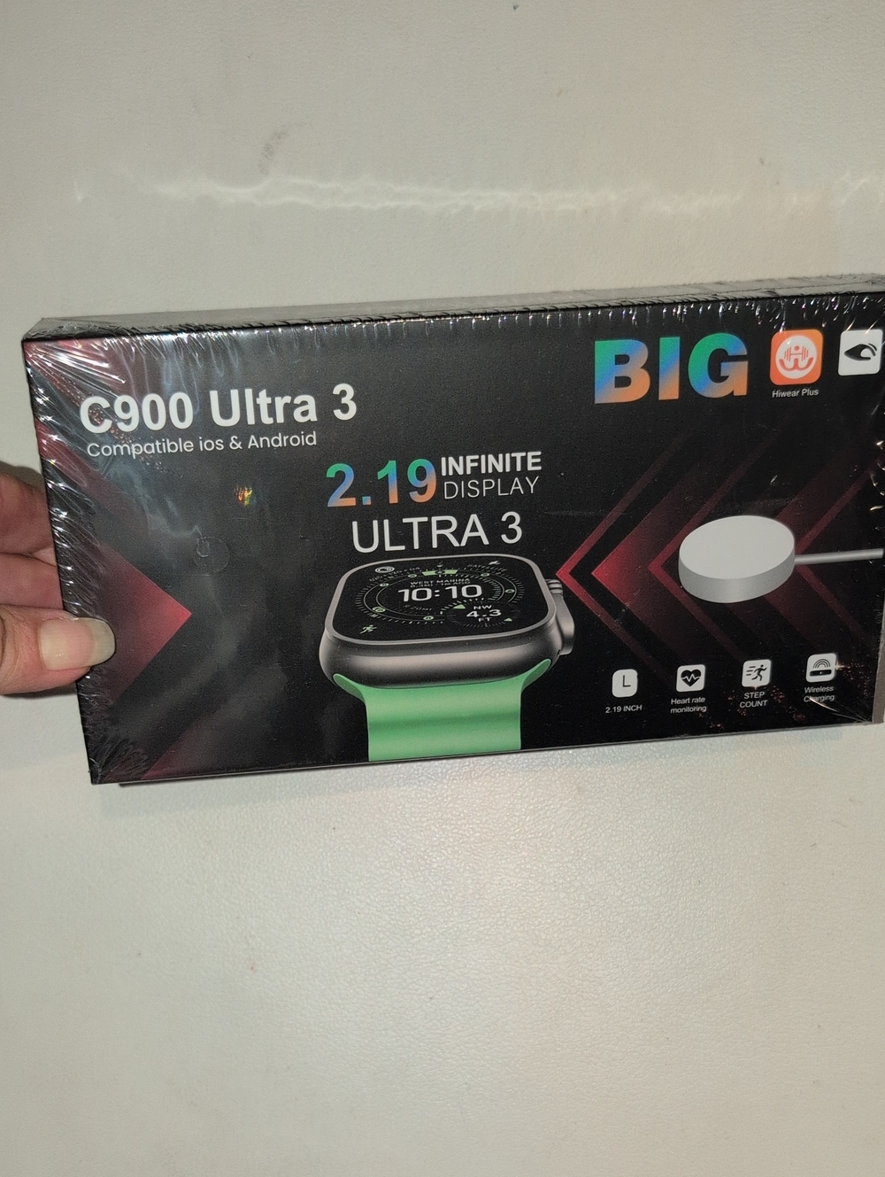 NIB Big C900 Ultra 3 Smartwatch - 2.19 In Infinite Display